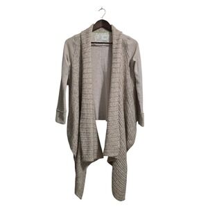 Anthropologie Saturday/Sunday Cascado Open Waterfall Knit Angora Cardigan Sz XSP